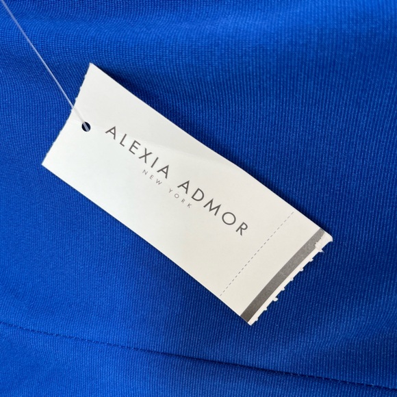 Alexia Admor Cobalt Short Sleeve Katrina Military Sheath Midi Dress L NWT - Picture 8 of 12